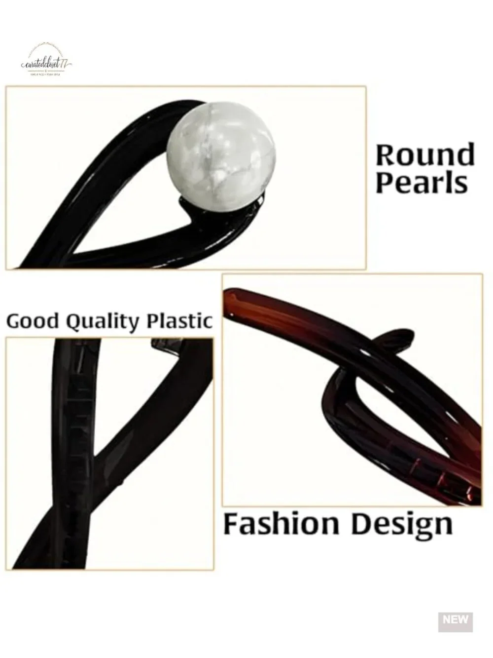 6 French Twist Pearl Hair Pins Clips for Thick Hair